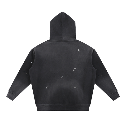 Slugwurf Vintage Washed Black Hoodie | Distressed Streetwear
