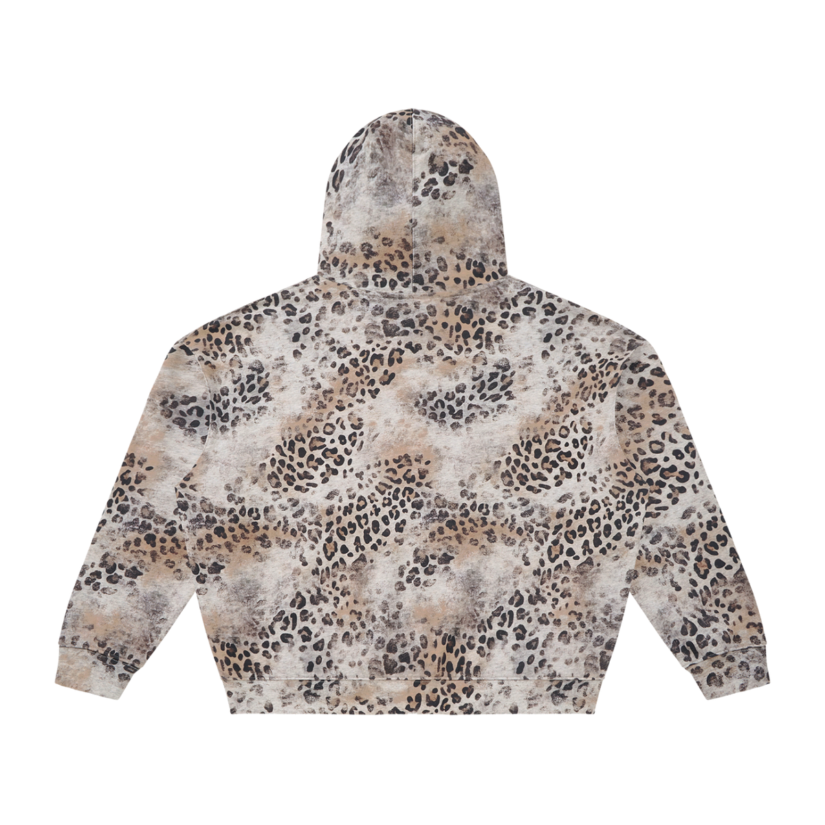Slugwurf Apricot Leopard Hoodie | Oversized Zip-Up Streetwear
